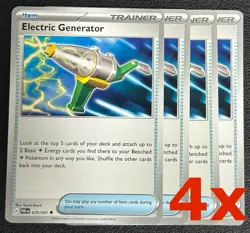 4x Electric Generator 079/091 x4 - Paldean Fates - Pokemon TCG - Playset - Image 1