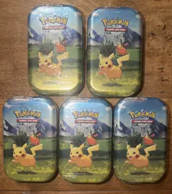 5x Pokemon Ascended Heroes Mini Tins - BRAND NEW SEALED [Pikachu & Tepig] - Image 1