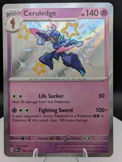 Pokemon TCG: Paldean Fates: 162/091: Ceruledge Baby Shiny Holo Rare (NM) - Image 1