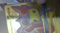 Pokemon Card Pikachu Mega Sableye Tag Cosplay Gold Metal Foil HP 480 Fan Art - Image 1