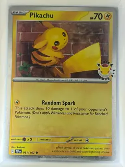 Pikachu 051/162 Pokemon Day 2026 - Anniversary Stamped Near Mint - Image 1