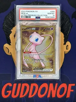 💎PSA 10 GEM MINT 2023 Pokemon EN-151 MEW EX #205 Ultra Premium Metal Promo - Image 1