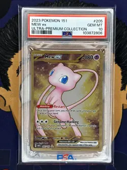 💎PSA 10 GEM MINT 2023 Pokemon EN-151 MEW EX #205 Ultra Premium Metal Promo - Image 2