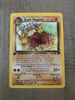 Pokemon Dark Dugtrio 23/82 Team Rocket 1st Edition - Image 1