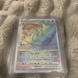 Mewtwo VSTAR 79/78 GO Rainbow Secret Rare Full Art Hyper Pokemon Near Mint NM - Image 1