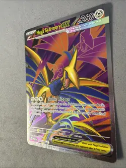 Pokemon TCG * Mega Skarmory EX 106/088 ULTRA RARE HOLO * ME Perfect Order NM - Image 2