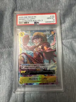 PSA 10 2025 ONE PIECE PROMOS ILLUSTRATION BOX VOL.3 #109 MONKEY D. LUFFY - Image 1