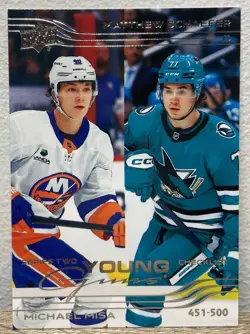 2025-26 Upper Deck Schaefer/ Misa Checklist Young Guns!! - Image 1