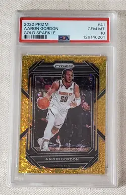 AARON GORDON 2022-23 PANINI PRIZM #41 GOLD SPARKLE /24 PSA 10 GEM MINT NUGGETS - Image 1