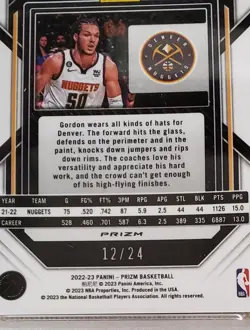 AARON GORDON 2022-23 PANINI PRIZM #41 GOLD SPARKLE /24 PSA 10 GEM MINT NUGGETS - Image 3