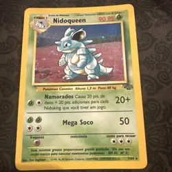 Rare Vintage Pokemon Card NIDOQUEEN Holo Edition Jungle 7/64 Portuguese - Image 1