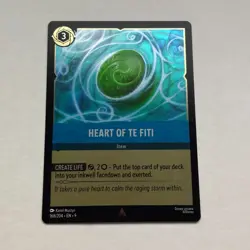 Heart of Te Fiti 168/204 Disney Lorcana Fabled Rare Cold Foil Card NM - Image 1