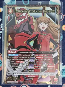 Union Arena Trading Card TCG Evangelion Model-02 Foil UE15BT/EVA-1-081 SR Bandai - Image 1