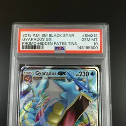 PSA 10 Gyarados GX SM212 Promo Pokemon Hidden Fates Full Art Holo Card - Image 2