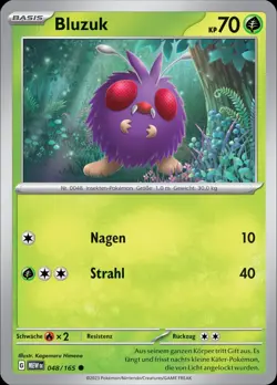 Pokemon Karten 151 Bluzuk 048/165 Deutsch - Image 1