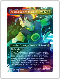 1x Azula, Cunning Usurper, Borderless Art Foil, Magic MTG NM - Image 1
