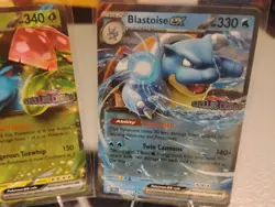 Venusaur Ex & Blastoise Ex Stellar Crown Stamped Promo Pokemon Cards NM - Image 3