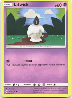 Litwick Common Lost Thunder 101/214 LP Pokemon - Image 1