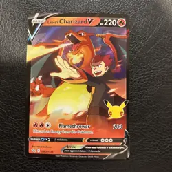 Pokemon Lance's Charizard V Celebrations SWSH133 Black Star Promo Near Mint - Image 1