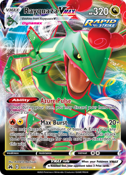 Rayquaza VMAX 101/159 Holo VMAX Rare Crown Zenith Pokemon Holo NM/M - Image 1
