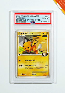 Pokemon PSA 10 Raichu GL #027 1st Ed Bonds To The End Of Time 2007 Japanese - Image 1