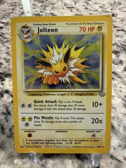 Pokemon TCG Jolteon Jungle 4/64 Holo Unlimited Holo Rare - Image 1