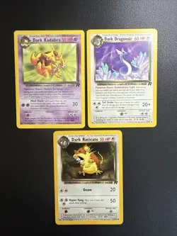 Dark Dragonair 33 / Dark Kadabra 39 / Dark Raticate 51 - Team Rocket Pokemon - Image 1