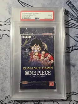 One Piece OP01 Romance Dawn Pack Graded PSA English - Image 1