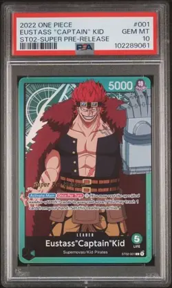 One Piece PSA 10 Eustass 'Captain' Kid #ST02- 0011 Super Pre Release 2022 Eng - Image 2
