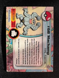 Machamp # 68 TOPPS Holo Blue Label Pokemon Card LP - Image 2