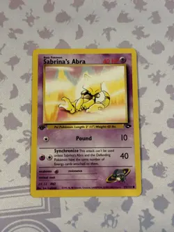 Vintage Original Base SET 1999 Pokemon Card 1st Edition Sabrina's Abra 93/132 Nm - Image 1