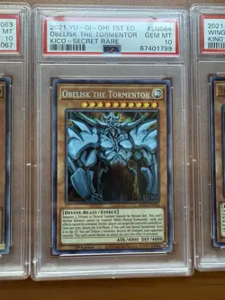 Yugioh Slifer The Sky Dragon Obelisk Tormentor Winged of Ra PSA 10 KICO EN063 64 - Image 3