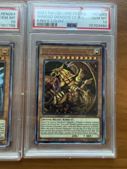 Yugioh Slifer The Sky Dragon Obelisk Tormentor Winged of Ra PSA 10 KICO EN063 64 - Image 4