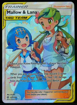 Mallow & Luna Tag Team #231 NM-M Trainer Pokemon Card - Image 1