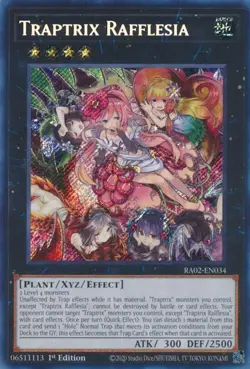Traptrix Rafflesia [RA02-EN034] Secret Rare Heavily Played 1st Edition - Yugioh - Image 1