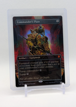 MTG - Commander's Plate - FOIL Borderless Promo #135 - Commander: TMNT NM - Image 1