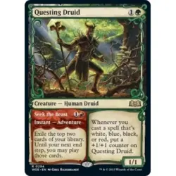 Questing Druid (showcase) X4 M/NM Magic: The Gathering MTG Wilds Of Eldraine - Image 1