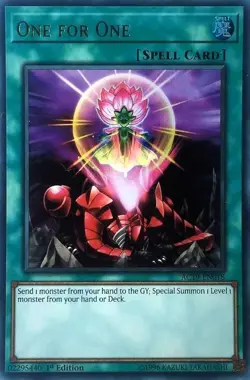 AC19-EN018 One For One Ultra Rare 1st Edition YuGiOh Card - Image 1