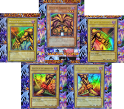 Yugioh Exodia Original Print 5 Card Complete Set Ultra Rare LOB-120 - LOB-124 - Image 1