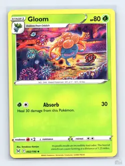 Gloom 002/196 LOR Lost Origin UC Pokemon NM - Image 1