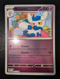 Meowstic 034/088 Uncommon Perfect Order Pokemon Reverse Holo Near Mint - Image 1