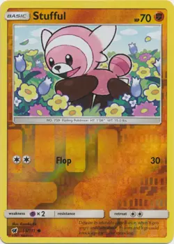 4x NM-Mint Stufful - 55/111 - Common - Reverse Holo Pokemon Crimson Invasion - Image 1