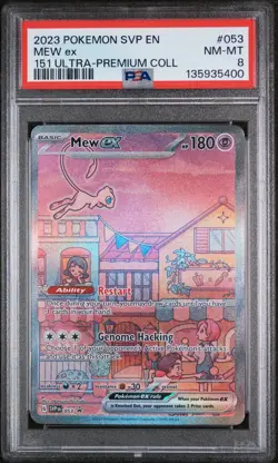 2023 POKEMON SVP EN-SV BLACK STAR PROMO #053 MEW ex PSA 8 - Image 1