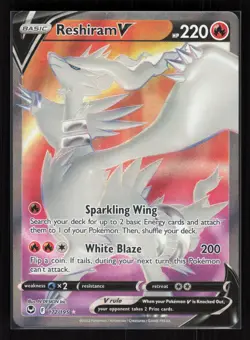 Reshiram V (Full Art) Holo Ultra Rare Pokemon SWSH12: Silver Tempest 172/195 NM - Image 1