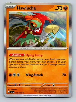 Hawlucha 118/198 Rare Scarlet & Violet Pokemon Holo LP - Image 1