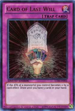 Card of Last Will [LC04-EN003] Ultra Rare Moderately Played Limited - Yugioh sin - Image 1