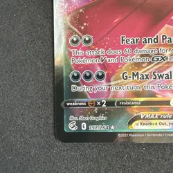 Pokemon SWSH08: Fusion Strike #157/264 Gengar VMAX NM - Image 5