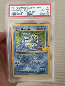 Pokemon 2021 Blastoise 2/102 Celebrations Classic Collection GEM MINT PSA 10 - Image 3