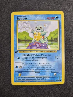 Original Pokemon Karte Schiggy 1.Edition Base Deutsch Near Mint - Image 1