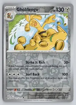 GHOLDENGO 131/191 UNCOMMON SURGING SPARKS POKEMON REVERSE HOLO NM - Image 1